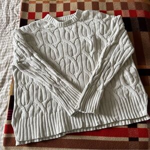 Cable Knit Oversized Crewneck
